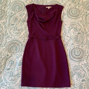 NWOT Banana Republic Cap Sleeve Purple Knee Length Dress 0